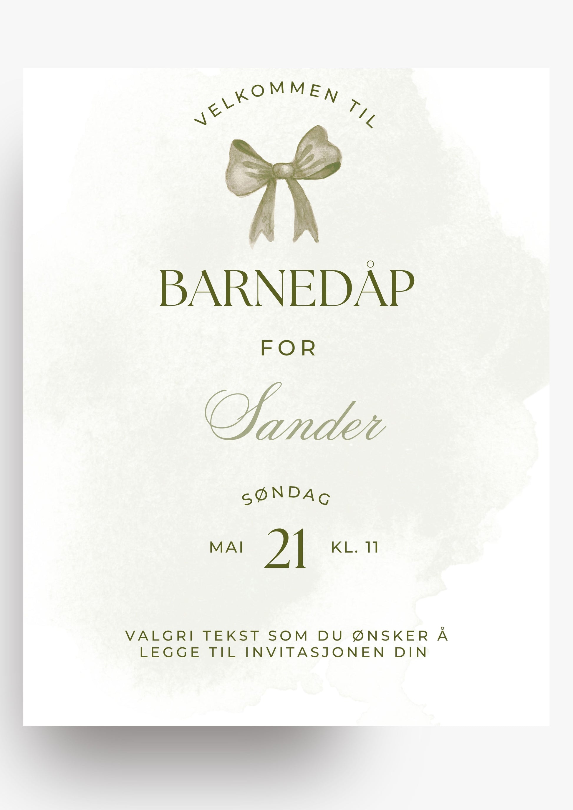 Invitasjon til dåp/navnefest