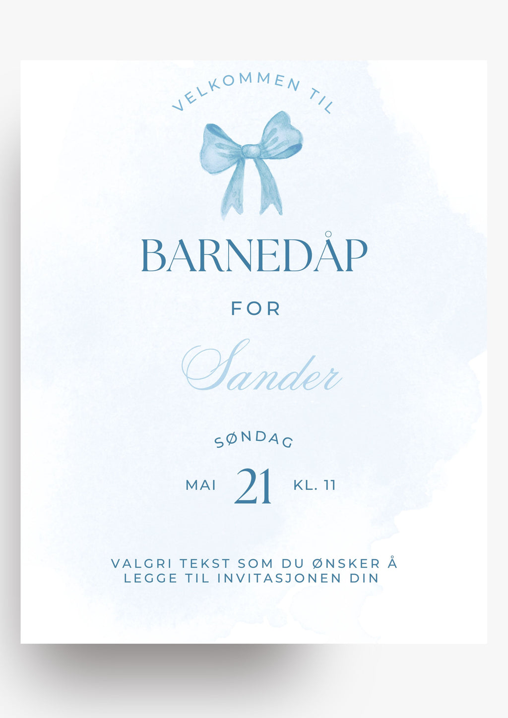 Invitasjon til dåp/navnefest
