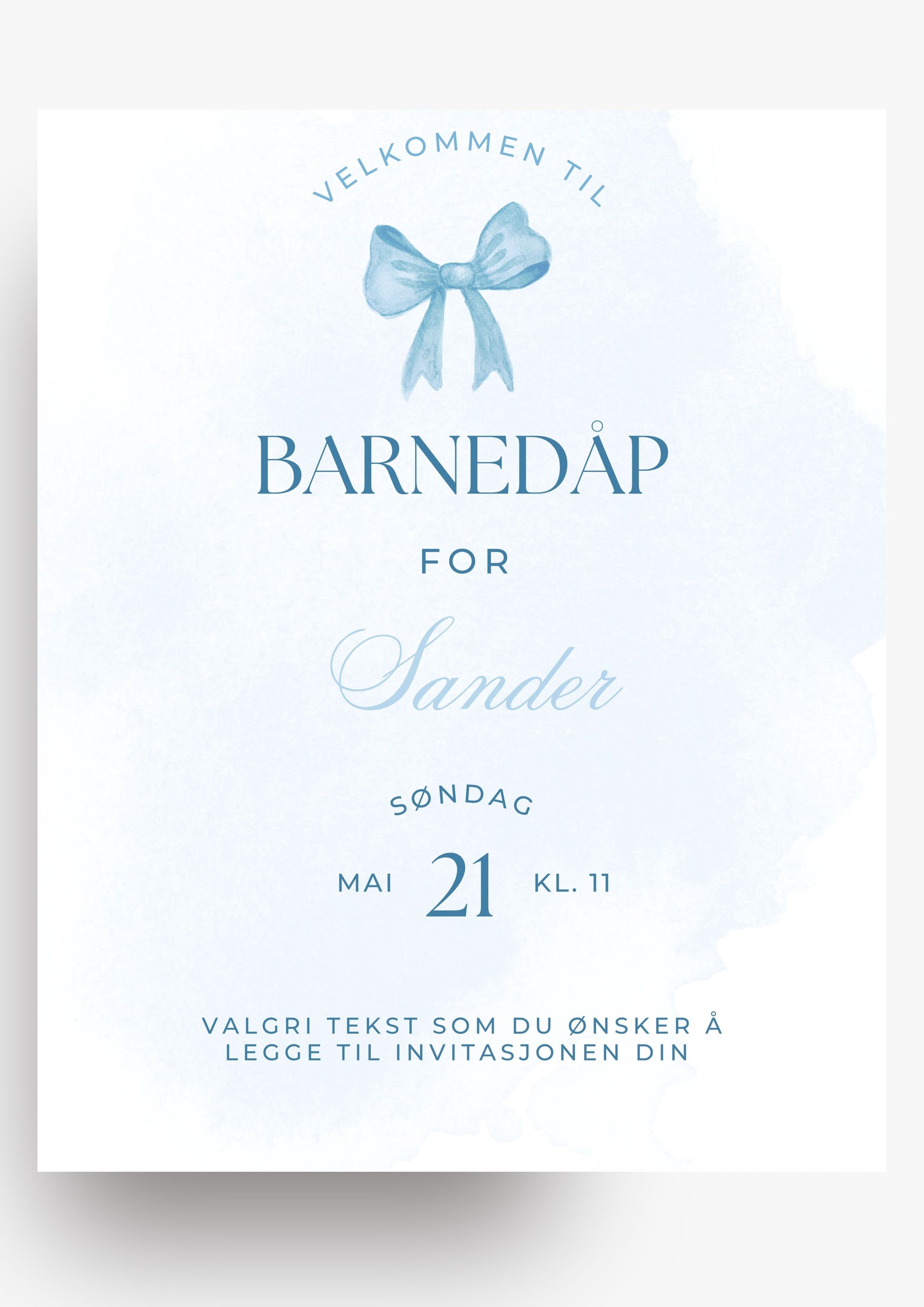 Invitasjon til dåp/navnefest