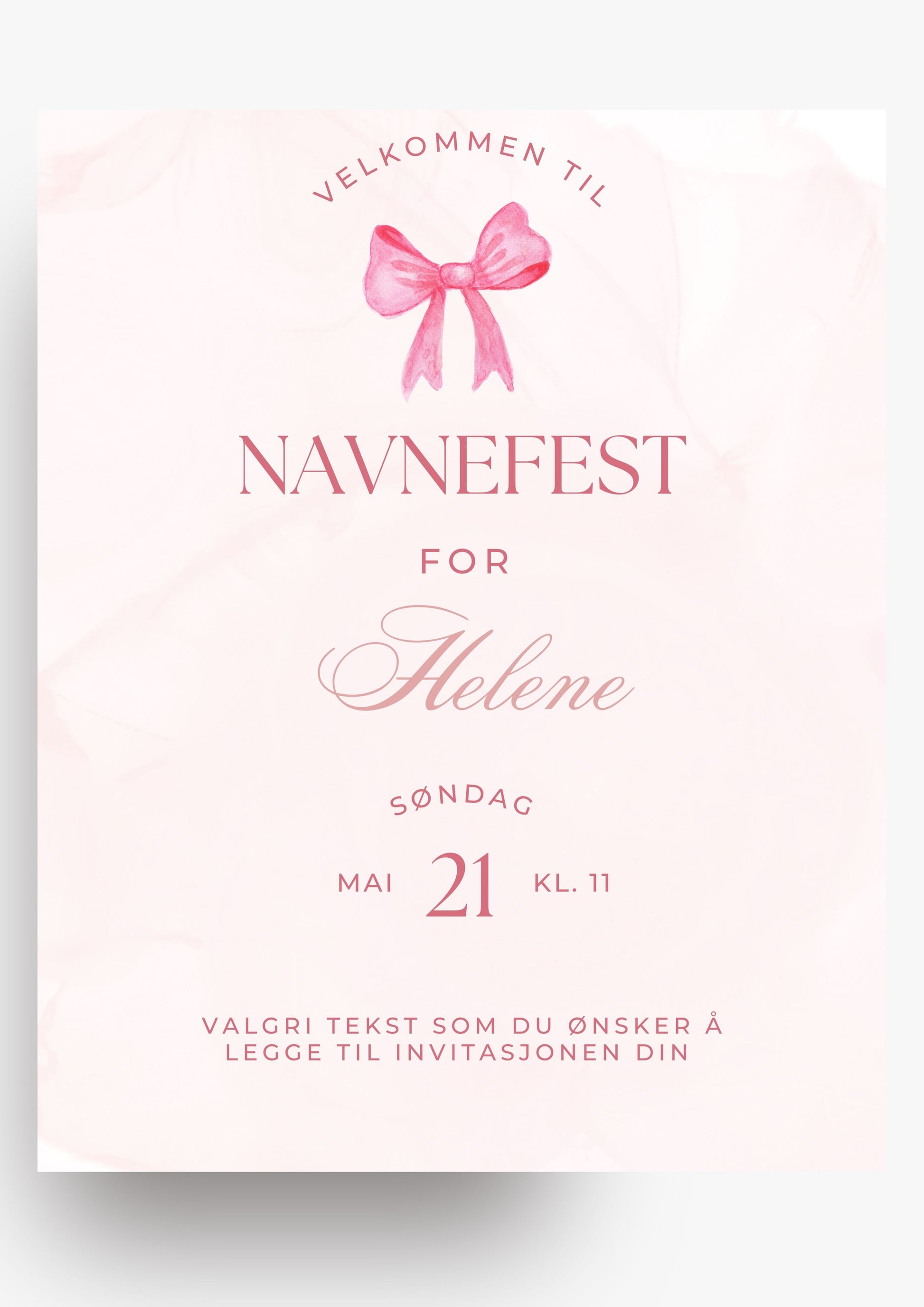 Invitasjon til dåp/navnefest